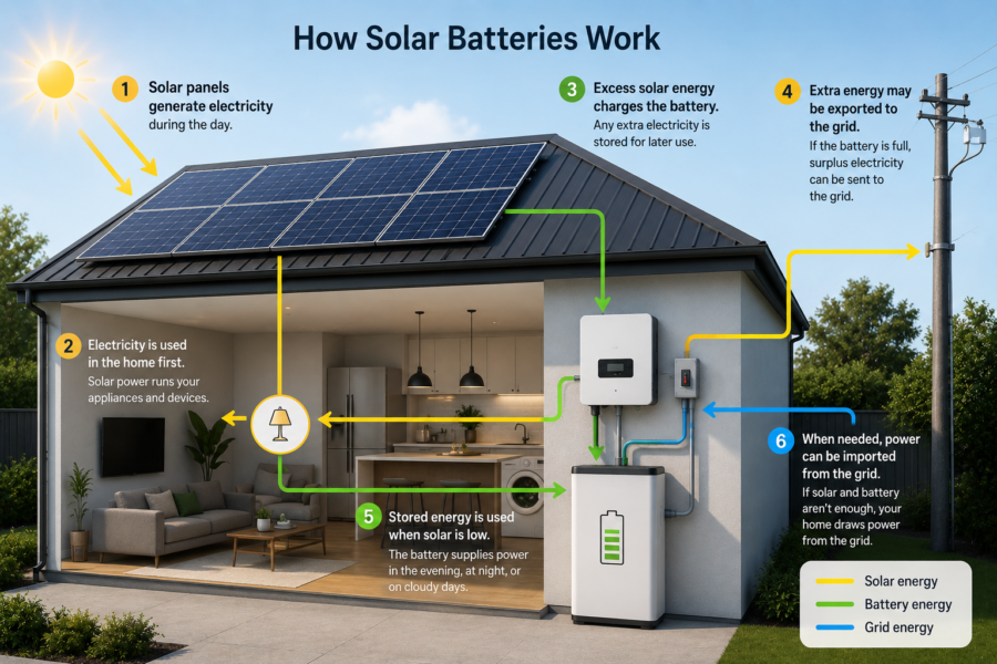 solar energy flow diagram