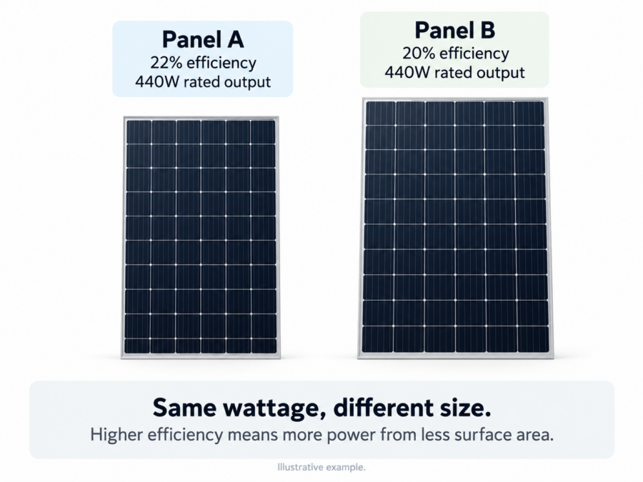 solar panel efficiency comparisson